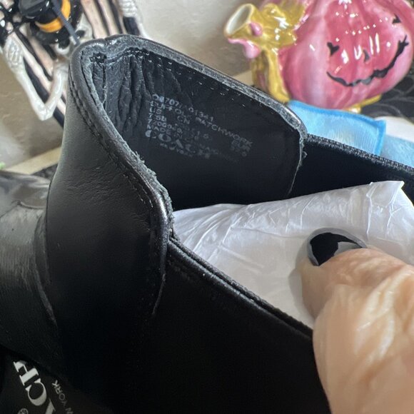 Coach Women's Suffolk Patchwork Pointed Toe Leather Ankle Boots 7.5M NEW IN BOX - Picture 8 of 14